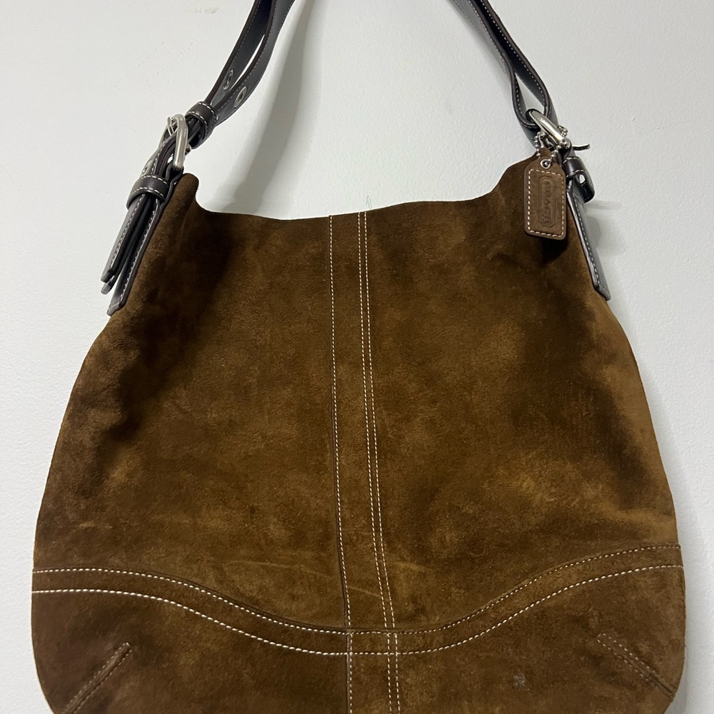 Coach Brown Suede Hobo Bag
